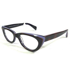 Morgenthal Frederics 389 INGRID Eyeglasses Frames Purple Tortoise Cat Eye 135